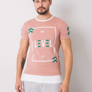 Men's Dirty Pink T-Shirt with Cole Print