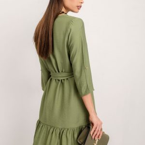 RUE PARIS Green dress Ellaine