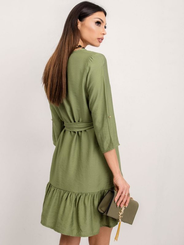 RUE PARIS Green dress Ellaine