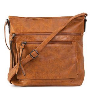 Brown handbag with strap