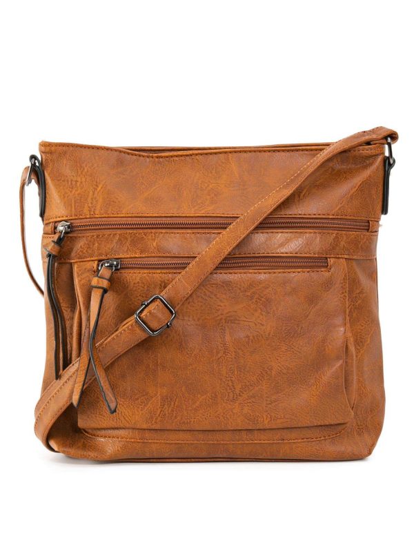 Brown handbag with strap