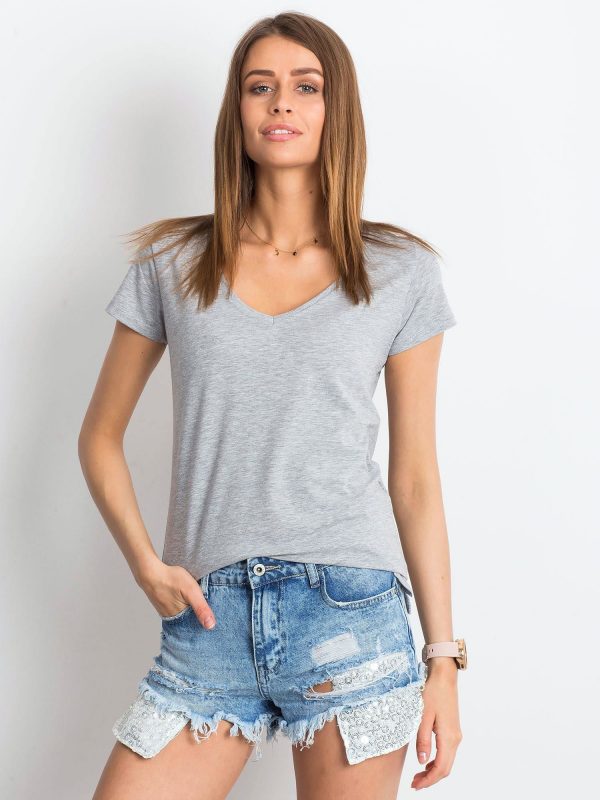 Grey melange T-shirt Square