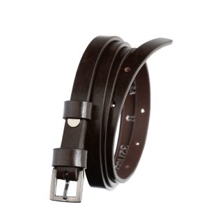 Dark Brown Narrow Leather Strap BADURA