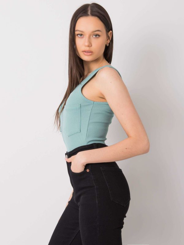 Mint top with Rosalind pockets