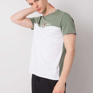 Khaki-white T-shirt for men Morris LIWALI