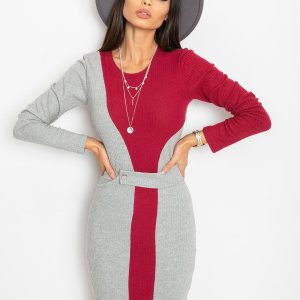 Grey-burgundy Pringle dress