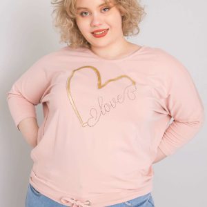 Dirty pink plus size blouse Adah