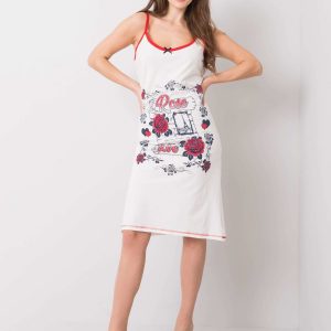 White Printed Nightgown