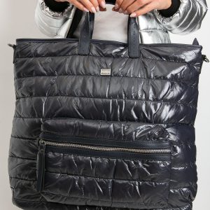 Navy blue quilted bag