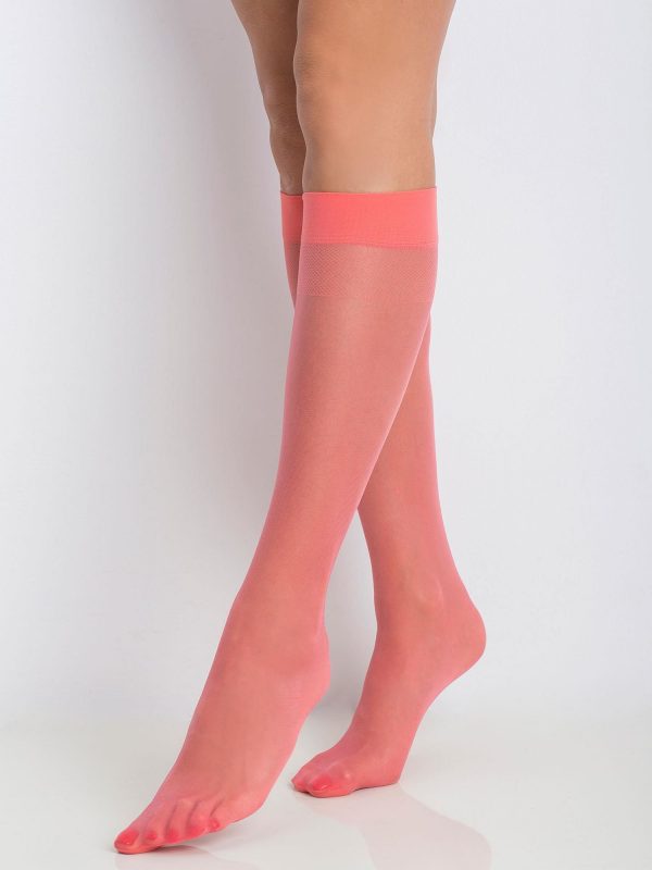 Coral knee socks