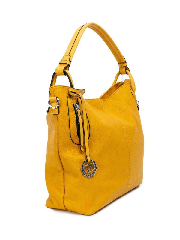 Yellow Eco Leather Shoulder Bag