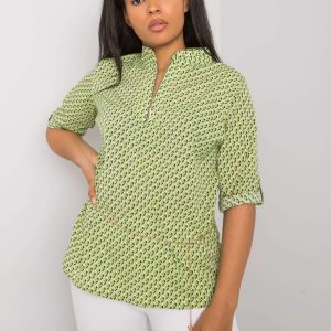 Green plus size blouse with Benecia patterns