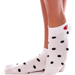 White polka dot socks 3-pack