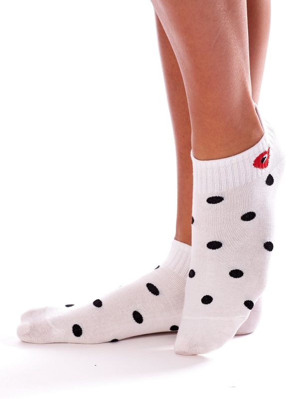 White polka dot socks 3-pack