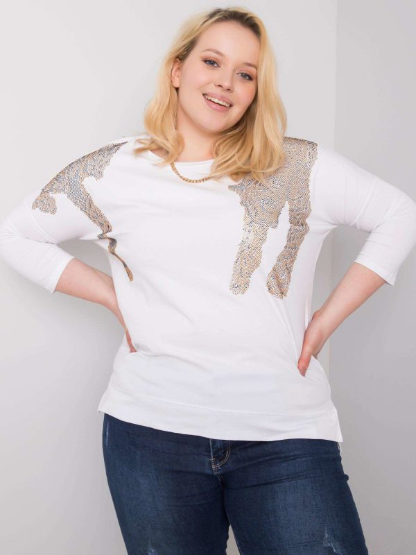 White blouse with Ginevra applique