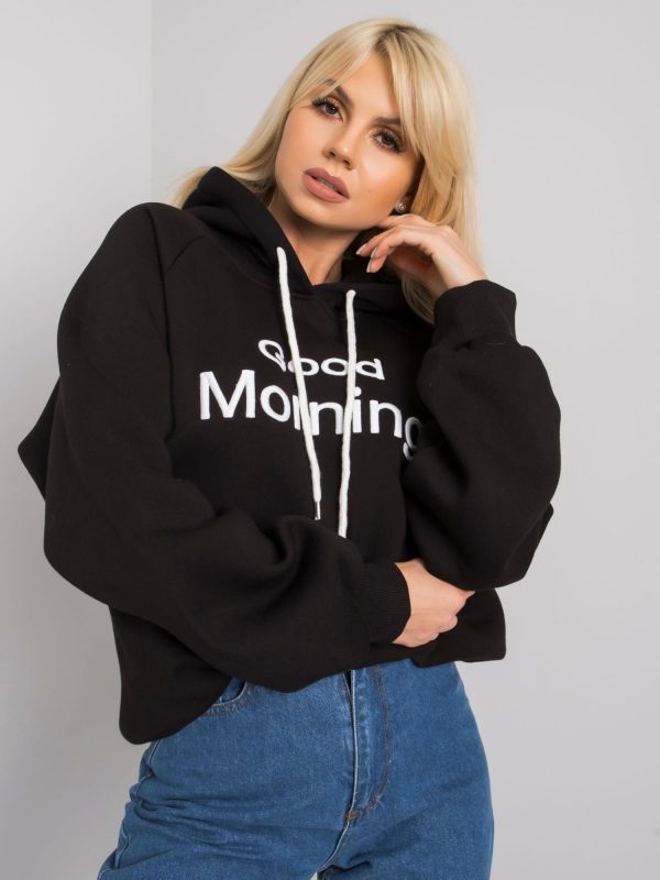 Alice Black Oversize Hooded Sweatshirt