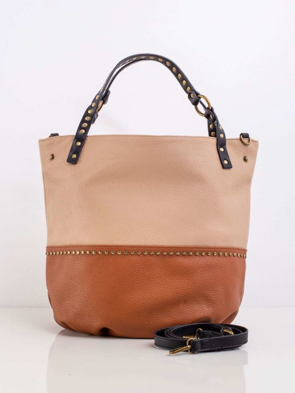 Brown capacious bag