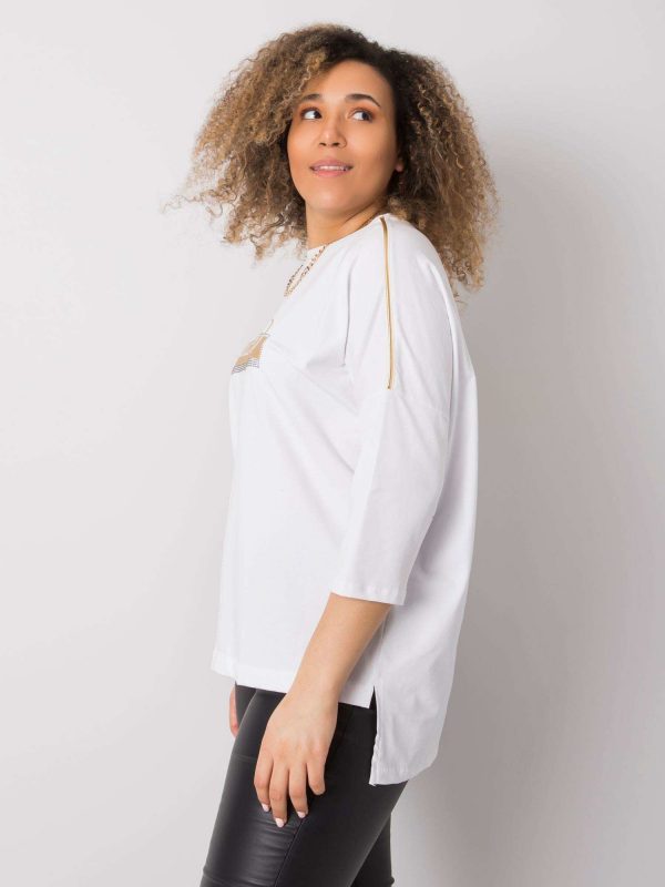 Alissa White Cotton Blouse