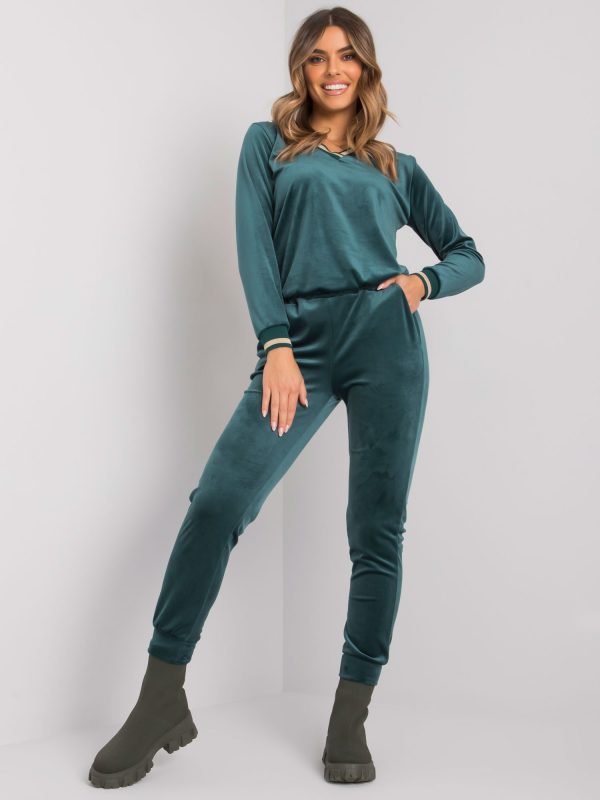 Dark green velour set Esti RUE PARIS