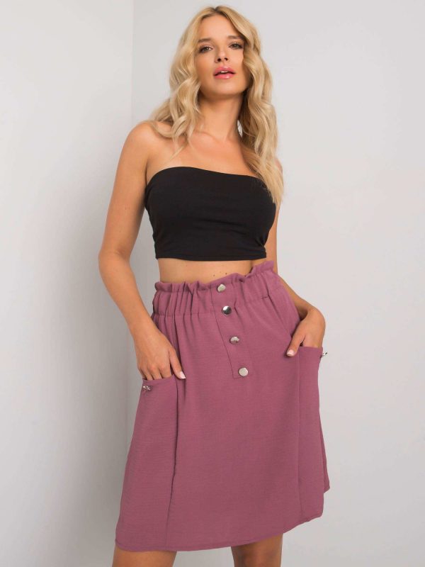 Dirty pink skirt with pockets Cathi