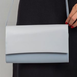 Gray-blue clutch bag