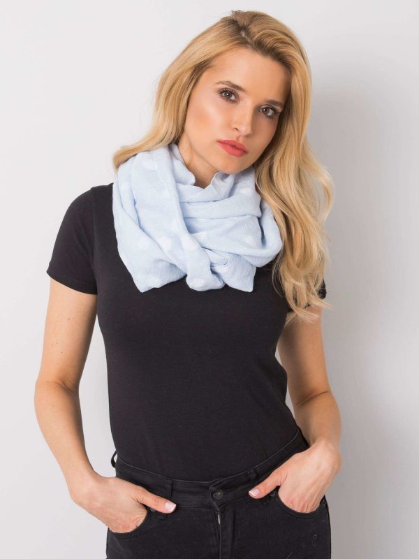 Light blue scarf in dots