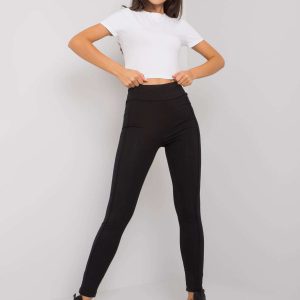 Women's Black Ange Cotton Leggings