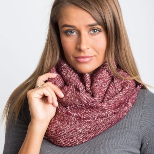 Burgundy melange scarf