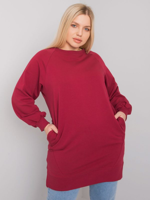 Burgundy smooth plus size sweatshirt Toledo