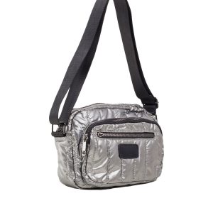 Silver Quilted Ladies Handbag