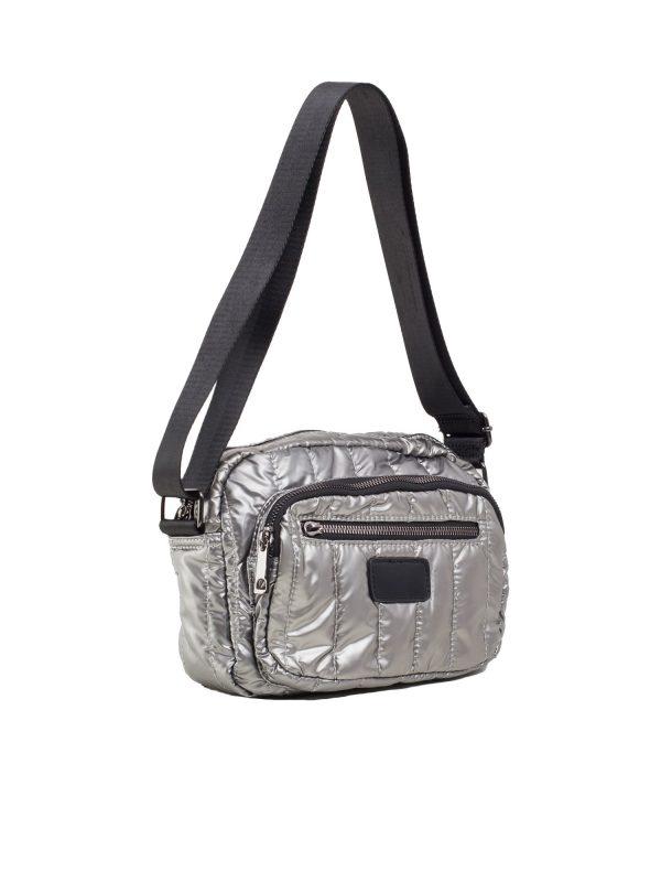 Silver Quilted Ladies Handbag