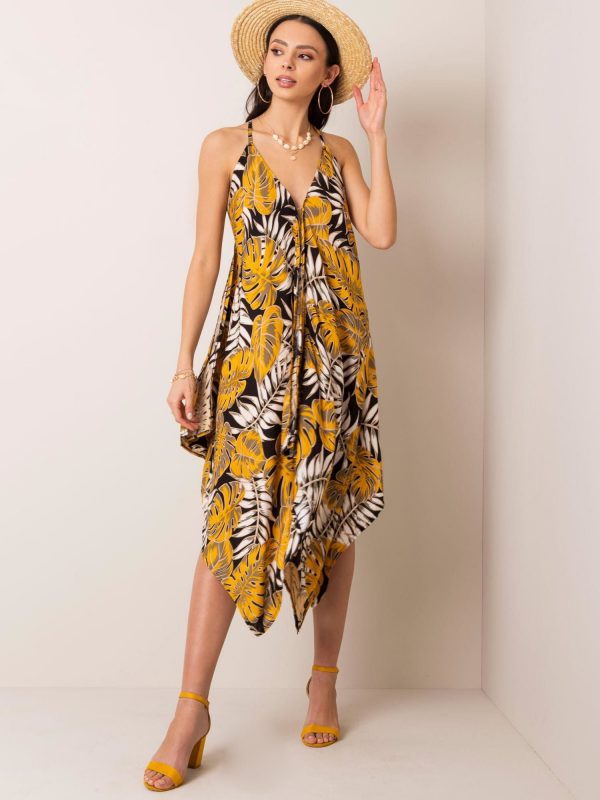 Yellow and black dress Mischa RUE PARIS