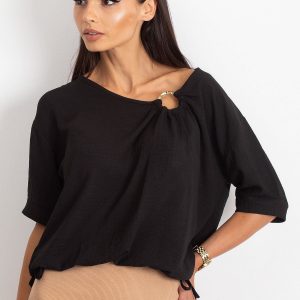 RUE PARIS Black Blouse Blaze