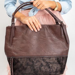 Dark brown shopper bag