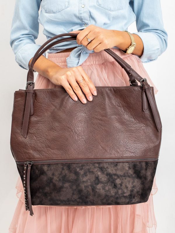 Dark brown shopper bag