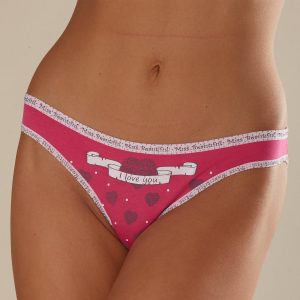 Dark Pink Printed Women's Panties