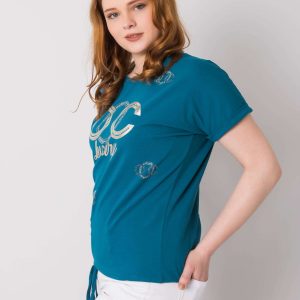 Sea plus size blouse with Kelley applique