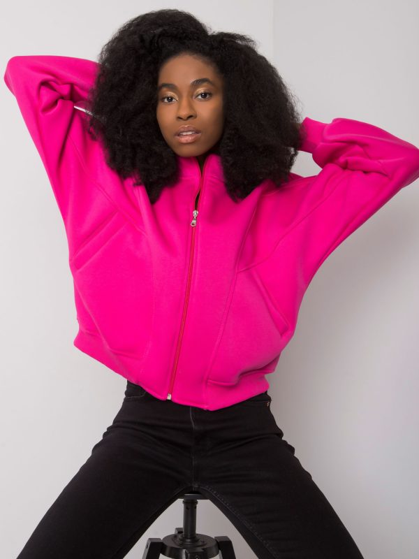 Fuchsia hoodless sweatshirt Emma