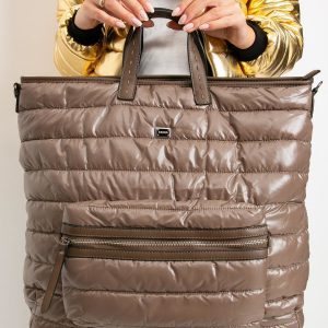 Brown quilted bag