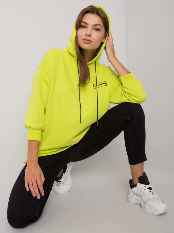 Lime blue sweatshirt with pockets Leora