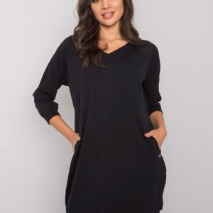 Black Salerno Cotton Basic Dress