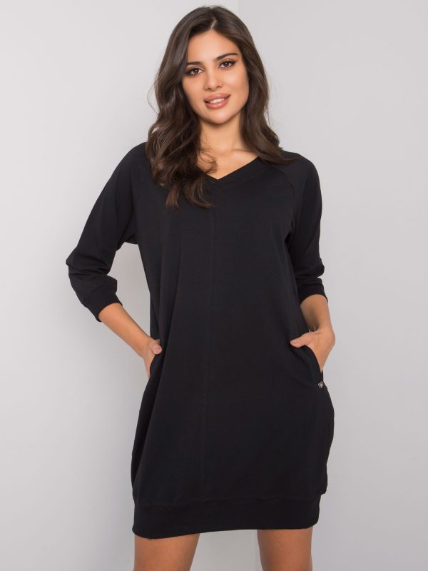 Black Salerno Cotton Basic Dress