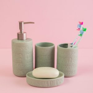 Mint Bathroom Accessory Set