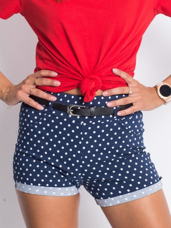 Navy Blue Grainee Shorts