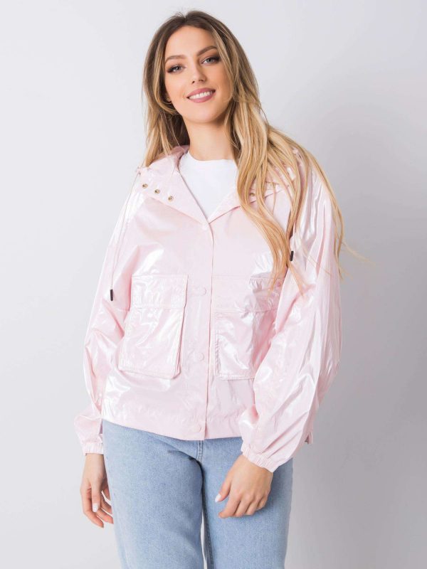 Billie's light pink windbreaker jacket