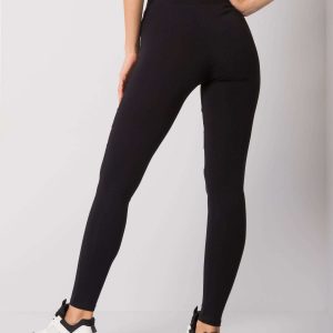 Kaori RUE PARIS Black Cotton Leggings