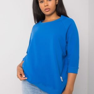 Dark Blue Plus Size Cotton Sweatshirt Ninetta