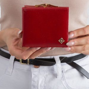 Women's wallet made of eco leather red