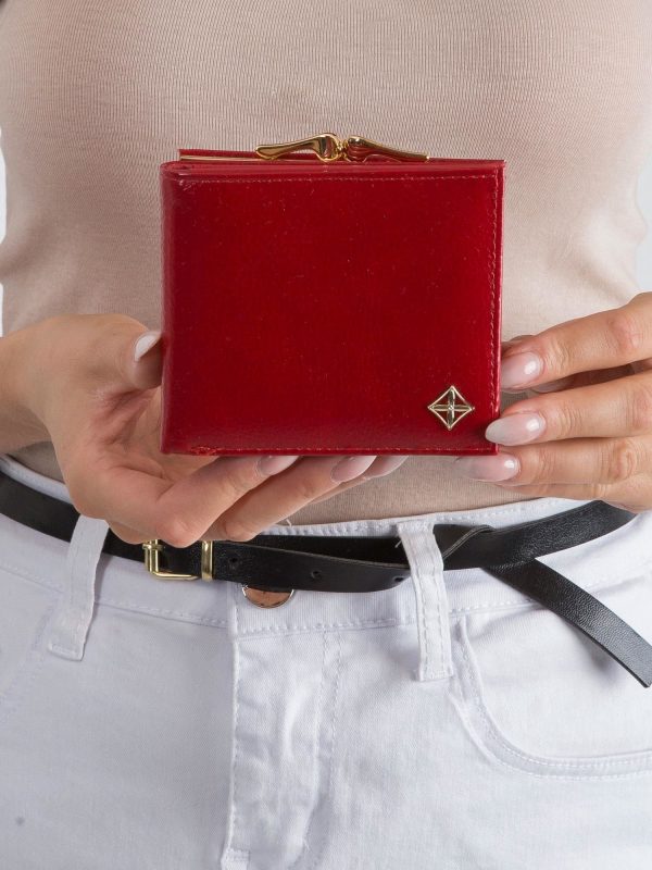 Women's wallet made of eco leather red