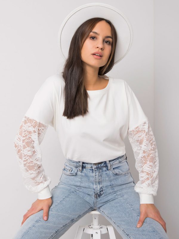 Ecru blouse with lace Shantelle RUE PARIS